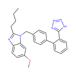 CCCCc1nc2ccc(OC)cc2n1Cc1ccc(-c2ccccc2-c2nnn[nH]2)cc1 ZINC000013828029