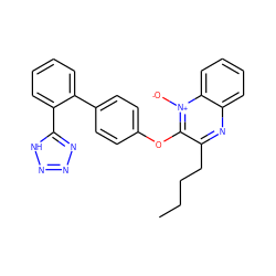 CCCCc1nc2ccccc2[n+]([O-])c1Oc1ccc(-c2ccccc2-c2nnn[nH]2)cc1 ZINC000001540852