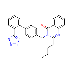 CCCCc1nc2ccccc2c(=O)n1Cc1ccc(-c2ccccc2-c2nnn[nH]2)cc1 ZINC000001552334