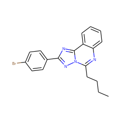 CCCCc1nc2ccccc2c2nc(-c3ccc(Br)cc3)nn12 ZINC000001553316