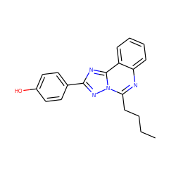 CCCCc1nc2ccccc2c2nc(-c3ccc(O)cc3)nn12 ZINC000027201199