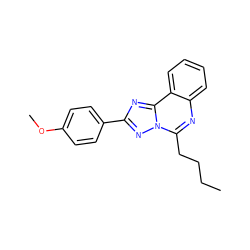 CCCCc1nc2ccccc2c2nc(-c3ccc(OC)cc3)nn12 ZINC000027210197