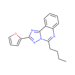 CCCCc1nc2ccccc2c2nc(-c3ccco3)nn12 ZINC000027204320