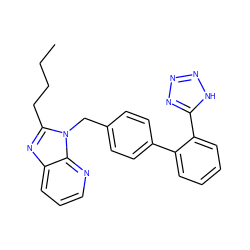 CCCCc1nc2cccnc2n1Cc1ccc(-c2ccccc2-c2nnn[nH]2)cc1 ZINC000001537875