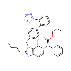 CCCCc1nc2ccn([C@@H](C(=O)OCC(C)C)c3ccccc3)c(=O)c2n1Cc1ccc(-c2ccccc2-c2nn[nH]n2)cc1 ZINC000026579303