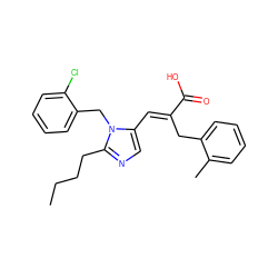 CCCCc1ncc(/C=C(\Cc2ccccc2C)C(=O)O)n1Cc1ccccc1Cl ZINC000036222445