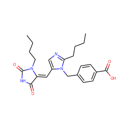 CCCCc1ncc(/C=C2/C(=O)NC(=O)N2CCCC)n1Cc1ccc(C(=O)O)cc1 ZINC000036222421