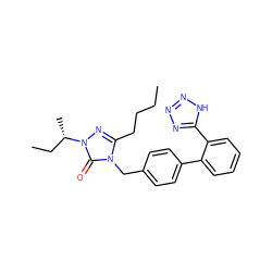 CCCCc1nn([C@@H](C)CC)c(=O)n1Cc1ccc(-c2ccccc2-c2nnn[nH]2)cc1 ZINC000013832671