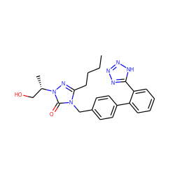 CCCCc1nn([C@@H](C)CO)c(=O)n1Cc1ccc(-c2ccccc2-c2nnn[nH]2)cc1 ZINC000013832681