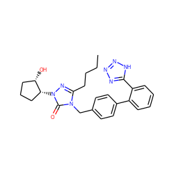 CCCCc1nn([C@@H]2CCC[C@@H]2O)c(=O)n1Cc1ccc(-c2ccccc2-c2nnn[nH]2)cc1 ZINC000013832691