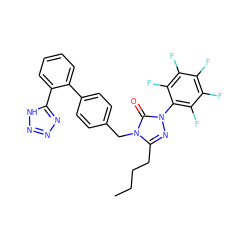 CCCCc1nn(-c2c(F)c(F)c(F)c(F)c2F)c(=O)n1Cc1ccc(-c2ccccc2-c2nnn[nH]2)cc1 ZINC000026573658