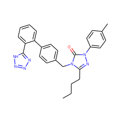 CCCCc1nn(-c2ccc(C)cc2)c(=O)n1Cc1ccc(-c2ccccc2-c2nnn[nH]2)cc1 ZINC000013832639