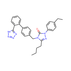 CCCCc1nn(-c2ccc(CC)cc2)c(=O)n1Cc1ccc(-c2ccccc2-c2nnn[nH]2)cc1 ZINC000013832643