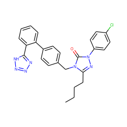 CCCCc1nn(-c2ccc(Cl)cc2)c(=O)n1Cc1ccc(-c2ccccc2-c2nnn[nH]2)cc1 ZINC000013832640