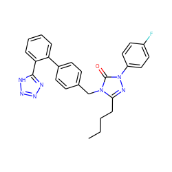 CCCCc1nn(-c2ccc(F)cc2)c(=O)n1Cc1ccc(-c2ccccc2-c2nnn[nH]2)cc1 ZINC000013832644