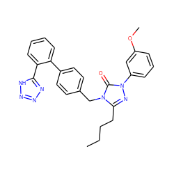 CCCCc1nn(-c2cccc(OC)c2)c(=O)n1Cc1ccc(-c2ccccc2-c2nnn[nH]2)cc1 ZINC000013832638