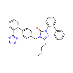 CCCCc1nn(-c2ccccc2-c2ccccc2)c(=O)n1Cc1ccc(-c2ccccc2-c2nnn[nH]2)cc1 ZINC000013832647