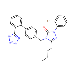 CCCCc1nn(-c2ccccc2Br)c(=O)n1Cc1ccc(-c2ccccc2-c2nnn[nH]2)cc1 ZINC000026576026