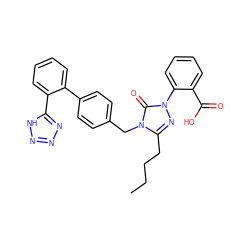 CCCCc1nn(-c2ccccc2C(=O)O)c(=O)n1Cc1ccc(-c2ccccc2-c2nnn[nH]2)cc1 ZINC000013832650