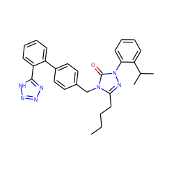 CCCCc1nn(-c2ccccc2C(C)C)c(=O)n1Cc1ccc(-c2ccccc2-c2nnn[nH]2)cc1 ZINC000013832646