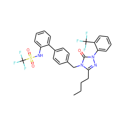 CCCCc1nn(-c2ccccc2C(F)(F)F)c(=O)n1Cc1ccc(-c2ccccc2NS(=O)(=O)C(F)(F)F)cc1 ZINC000026716477