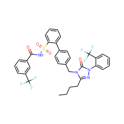 CCCCc1nn(-c2ccccc2C(F)(F)F)c(=O)n1Cc1ccc(-c2ccccc2S(=O)(=O)NC(=O)c2cccc(C(F)(F)F)c2)cc1 ZINC000026720703