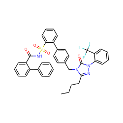 CCCCc1nn(-c2ccccc2C(F)(F)F)c(=O)n1Cc1ccc(-c2ccccc2S(=O)(=O)NC(=O)c2ccccc2-c2ccccc2)cc1 ZINC000026720728