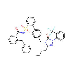 CCCCc1nn(-c2ccccc2C(F)(F)F)c(=O)n1Cc1ccc(-c2ccccc2S(=O)(=O)NC(=O)c2ccccc2Cc2ccccc2)cc1 ZINC000026720724