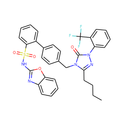 CCCCc1nn(-c2ccccc2C(F)(F)F)c(=O)n1Cc1ccc(-c2ccccc2S(=O)(=O)Nc2nc3ccccc3o2)cc1 ZINC000026673084