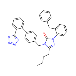 CCCCc1nn(-c2ccccc2Cc2ccccc2)c(=O)n1Cc1ccc(-c2ccccc2-c2nnn[nH]2)cc1 ZINC000026575501