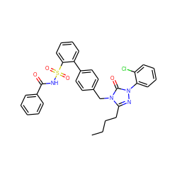 CCCCc1nn(-c2ccccc2Cl)c(=O)n1Cc1ccc(-c2ccccc2S(=O)(=O)NC(=O)c2ccccc2)cc1 ZINC000028220135