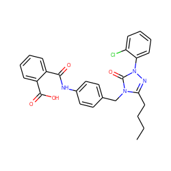 CCCCc1nn(-c2ccccc2Cl)c(=O)n1Cc1ccc(NC(=O)c2ccccc2C(=O)O)cc1 ZINC000013832662