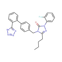 CCCCc1nn(-c2ccccc2F)c(=O)n1Cc1ccc(-c2ccccc2-c2nnn[nH]2)cc1 ZINC000013832648