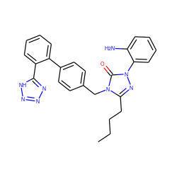 CCCCc1nn(-c2ccccc2N)c(=O)n1Cc1ccc(-c2ccccc2-c2nnn[nH]2)cc1 ZINC000013832651