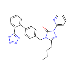 CCCCc1nn(-c2ccccn2)c(=O)n1Cc1ccc(-c2ccccc2-c2nnn[nH]2)cc1 ZINC000013832663