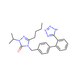 CCCCc1nn(C(C)C)c(=O)n1Cc1ccc(-c2ccccc2-c2nnn[nH]2)cc1 ZINC000013832668