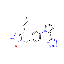 CCCCc1nn(C)c(=O)n1Cc1ccc(-n2cccc2-c2nnn[nH]2)cc1 ZINC000103245590