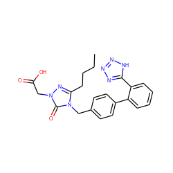 CCCCc1nn(CC(=O)O)c(=O)n1Cc1ccc(-c2ccccc2-c2nnn[nH]2)cc1 ZINC000001552279