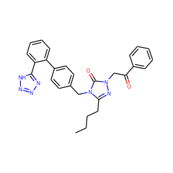 CCCCc1nn(CC(=O)c2ccccc2)c(=O)n1Cc1ccc(-c2ccccc2-c2nnn[nH]2)cc1 ZINC000001555164