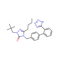 CCCCc1nn(CC(C)(C)C)c(=O)n1Cc1ccc(-c2ccccc2-c2nnn[nH]2)cc1 ZINC000013832674