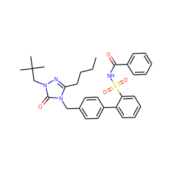 CCCCc1nn(CC(C)(C)C)c(=O)n1Cc1ccc(-c2ccccc2S(=O)(=O)NC(=O)c2ccccc2)cc1 ZINC000026672409