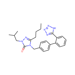 CCCCc1nn(CC(C)C)c(=O)n1Cc1ccc(-c2ccccc2-c2nnn[nH]2)cc1 ZINC000013832670