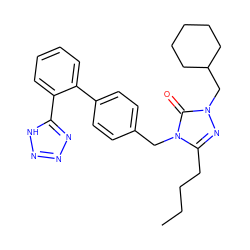 CCCCc1nn(CC2CCCCC2)c(=O)n1Cc1ccc(-c2ccccc2-c2nnn[nH]2)cc1 ZINC000013832695