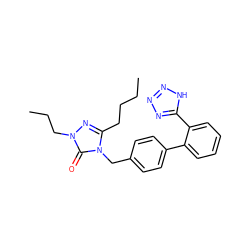 CCCCc1nn(CCC)c(=O)n1Cc1ccc(-c2ccccc2-c2nnn[nH]2)cc1 ZINC000013832667