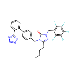 CCCCc1nn(Cc2c(F)c(F)c(F)c(F)c2F)c(=O)n1Cc1ccc(-c2ccccc2-c2nnn[nH]2)cc1 ZINC000026573891