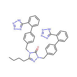 CCCCc1nn(Cc2ccc(-c3ccccc3-c3nnn[nH]3)cc2)c(=O)n1Cc1ccc(-c2ccccc2-c2nnn[nH]2)cc1 ZINC000026574248