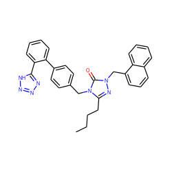 CCCCc1nn(Cc2cccc3ccccc23)c(=O)n1Cc1ccc(-c2ccccc2-c2nnn[nH]2)cc1 ZINC000013832706