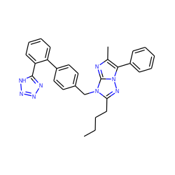 CCCCc1nn2c(-c3ccccc3)c(C)nc2n1Cc1ccc(-c2ccccc2-c2nnn[nH]2)cc1 ZINC000013825701