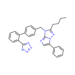 CCCCc1nn2c(-c3ccccc3)cnc2n1Cc1ccc(-c2ccccc2-c2nnn[nH]2)cc1 ZINC000013825697