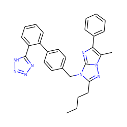 CCCCc1nn2c(C)c(-c3ccccc3)nc2n1Cc1ccc(-c2ccccc2-c2nnn[nH]2)cc1 ZINC000013825703